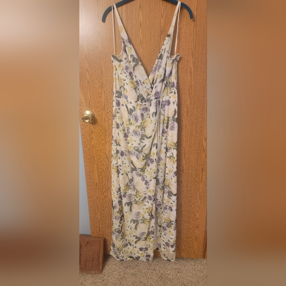 Abercrombie and Fitch Mesh Twist Wrap Maxi Dress XL - Picture 3 of 6